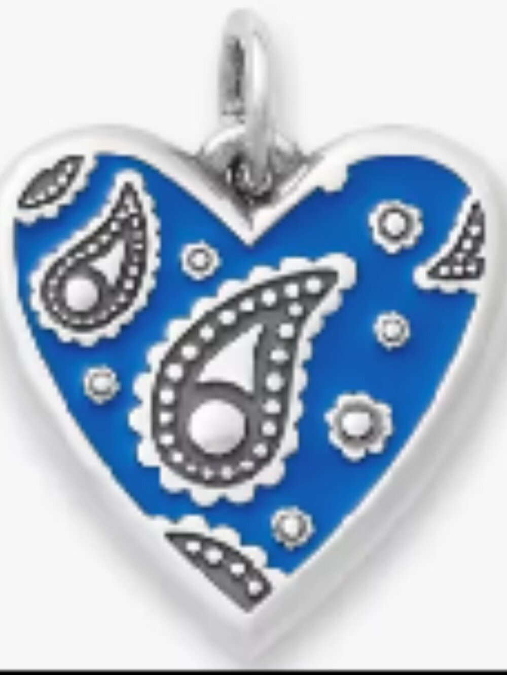 James Avery Enamel Western Bandana Heart Charm